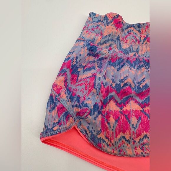 Ivivva by Lululemon Girls Blue Patterned Running Shorts Size 14 - Picture 2 of 8